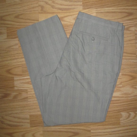 Banana Republic Tan Checkered Slim Fit Dress Pants - Picture 1 of 3